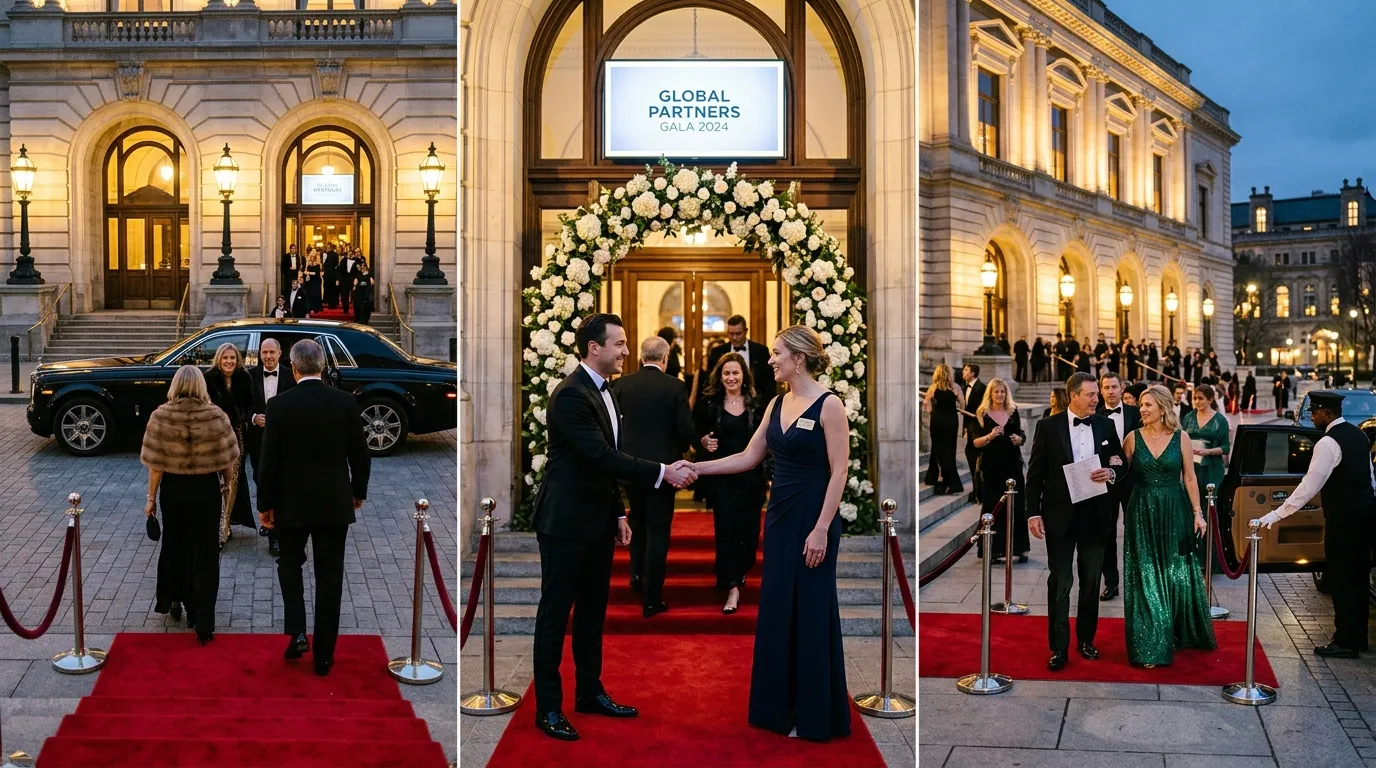 Soirée de gala d’entreprise : invitations, dress code, accueil et protocole